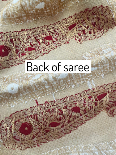 Assam Pure Muga Silk Saree | Natural Beige | No Zari | Handwoven | Silk Mark Certified | GI Tag | Handloom Mark | Ships from California